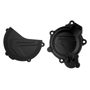 CLUTCH & IGNITION COVER PROTECTOR KTM SX125-150 16-18 BLACK